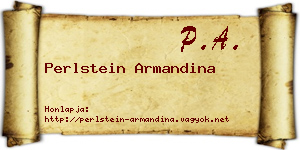 Perlstein Armandina névjegykártya